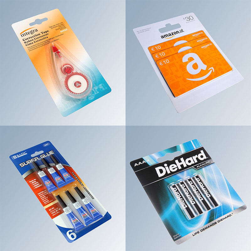 Packaged Samples of BA350 Turntable Automatic Blister Card Packing Machine