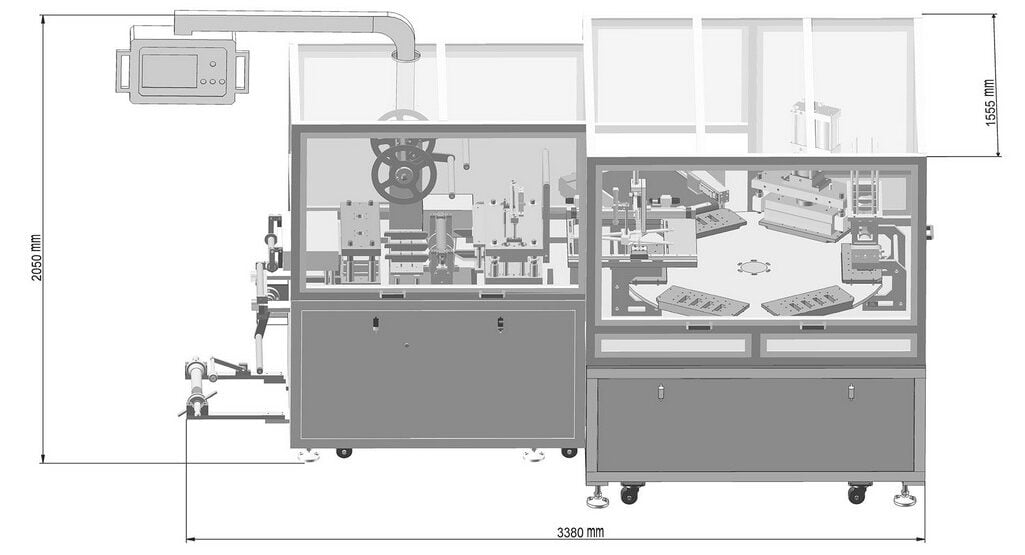 Layout of BA350 Turntable Automatic Blister Card Packing Machine