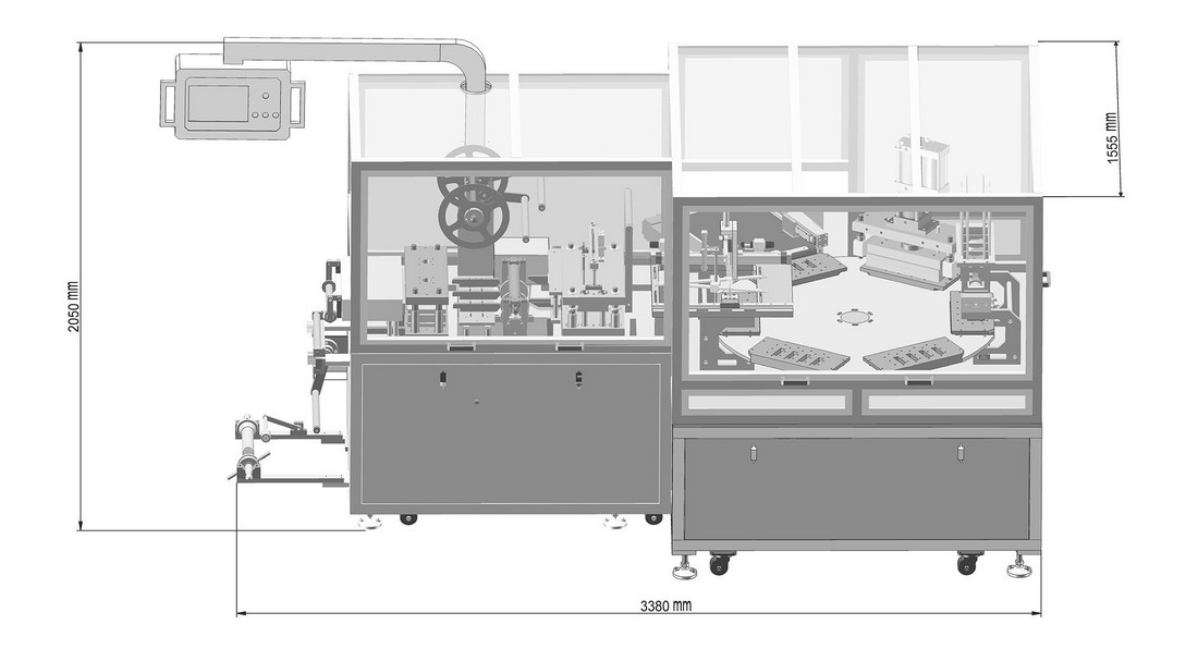 Layout of BA350 Turntable Automatic Blister Card Packing Machine