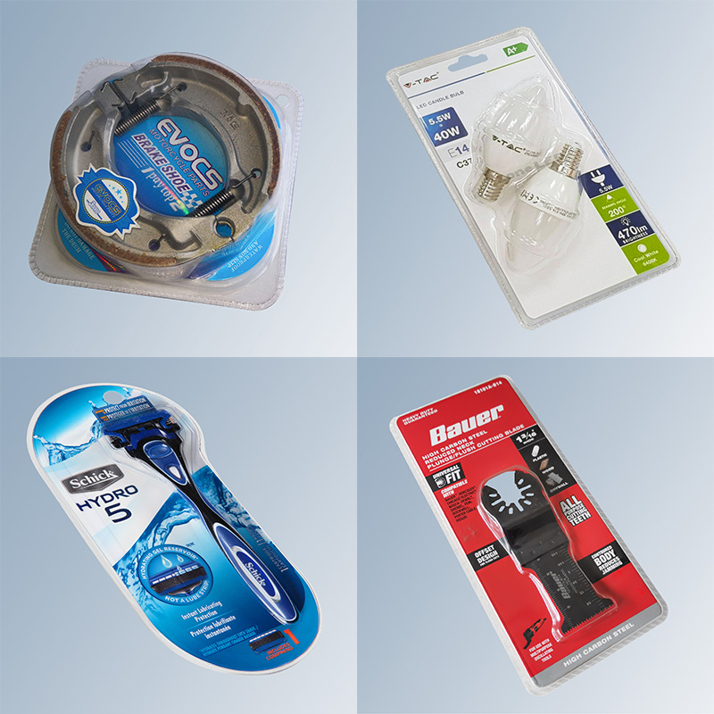 Packaged samples of BA-600H Linear HF Sealing Blister Packing Machine 