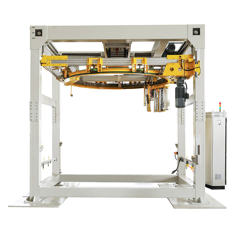 High-speed orbital stretch wrapping machine